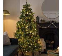 6ft Pre lit Natural Look European Fir Christmas Tree