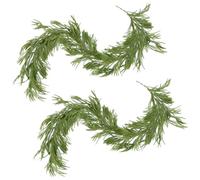 6FT Realistic Christmas Norfolk Pine Artificial Greenery Garlands - 2PCS