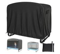 6ft Rectangular Trampoline Cover - Heavy Duty 420D Oxford Waterproof UV Resistant Outdoor Weather Protector for children Garden Trampoline, with Storage Bag - Fits 6x5ft Frame