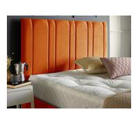 (6FT SUPER KING, BURNT ORANGE) Lilly Upholstered Soft Velvet Bed Frame