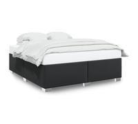 (6ft super king size) vidaXL Bed Frame without Mattress Bedroom Bed Base Bedstead Black Faux Leather