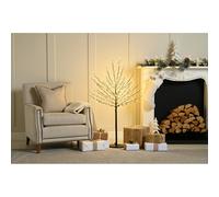 6ft Topiary Christmas Tree Light Feature Black with LED Lights Warm White Microdot