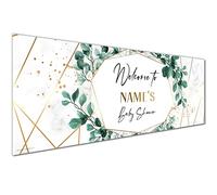 6ft x 1 | Personalised Baby Shower Banner | Baby Shower Banner Decorations | Baby Shower Banner Props | Baby Shower Banner Background Decorations | Baby Shower Banner for Mum | Botanical Leaf Print