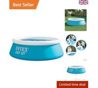6ft x 20in Easy Set Pool - Lightweight, Portable Fun for Ages 6+ in Aqua Blue