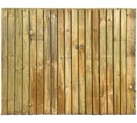 6FT x 5FT Feather Edge Timber Fence Panels - Tanalised Pressure Treated Security Closeboards - Vertical Garden Boundary Boards (Pack of 10) (10)