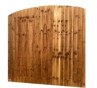 6FT x 6FT Feather Edge Fence Panel Dome Top | Pressure Treated Closeboard Garden Fence | Heavy Duty Overlap Privacy Panels | Weather Resistant Outdoor Fencing | Set of 4