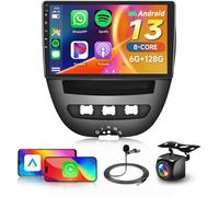 【6G+128G】 8 Core Android 13 Car Stereo for Citroen C1/Peugeot 107/Toyota Aygo 2004-2014 Wireless CarPlay Android Auto DSP, Hodozzy 10" Bluetooth 5.0 Car Radio with MirrorLink 63UIs AHD Backup Camera