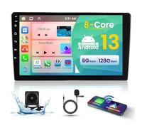 【6G+128G 8 Cores】 10.1 Inch Android 15 Double Din Car Stereo with Wireless CarPlay and Android Auto, HD Touch Screen Dash Kit with GPS WiFi FM/RDS BT5.0 32EQ DSP 59UI SWC
