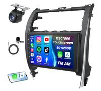 6G RAM 128G ROM Car Radio for Toyota Camry 2012 2013 2014 Replacement: 10.1 Inch HD Touchscreen Stereo with Wireless Carplay Android Auto - Support 5G WiFi Bluetooth GPS FM SWC DSP Backup Camera
