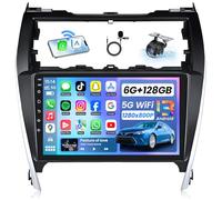 6G RAM 128G ROM Car Radio for Toyota Camry 2012 2013 2014 Replacement: 10.1 Inch HD Touchscreen Stereo with Wireless Carplay Android Auto - Support 5G WiFi Bluetooth GPS FM SWC DSP Backup Camera