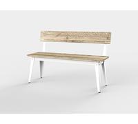 6Grad Outdoor bench with Backrest 125 cm Jan Cray White lumber raw - JAN CRAY 6GRAD OBANK WE BROH