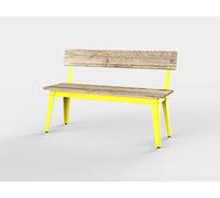 6Grad Outdoor bench with Backrest 125 cm Jan Cray Yellow lumber raw - JAN CRAY 6GRAD OBANK GE BROH