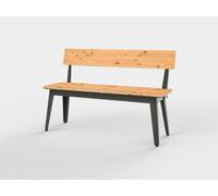 6Grad Outdoor bench with Backrest 185 cm Jan Cray Storm gray oiled oak - JCRAY 6GRAD OUT 185 GRAU EIOL