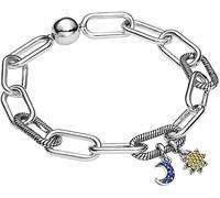 6hftuiiii Women's Bracelet Bracelet Fashion Jewelry Gift Bracelet Moon Sun Charm Ladies Bracelet DIY Jewelry Exquisite European and American Style Fashion Bracelet (Size : 21cm) (OneColor 19cm)