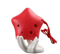 6hole Alto C Key Environmentally Friendly Plastic Star Suitable For Beginners(Red)