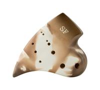 6hole High Pitch F Key SF Unglazed Professional Three Pipe Ocarina Performance