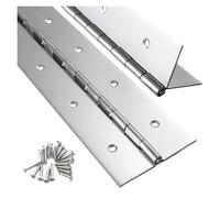 6in-20in Piano Hinges Heavy Duty Stainless Steel 304 Continuous Hinge Long Cabinet Cupboard Furniture 2pcs 8in 10in 12in 16in(2pcs 20inch)