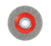 6in Carbon Steel Crimped Bench Wire Wheel for Bench Grinder- 0.012-Inch Coarse with 1/2" 5/8" 3/4" 7/8" 1"(5sets) Spacer Arbors