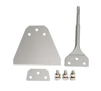 6in Electric Hammer Floor Tile Removal Chisel, Spring Steel Round Shank Floor Scraper, Heat Treated Durable Blade for, with Washer Shank and Fixing Screws for D