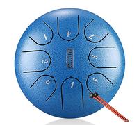 6in Metal Tongue Drum 8-Tone Hand Pan Drums with Drumsticks Percussion Musical Instruments for Meditation Yoga Zazen Music Therapy Performances Religious Activities Easy to Carry Hand-Tuned Ethereal S