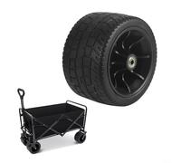 6in Outdoor Replacement Wheel Tire with Double Bearings for Folding Wagon Cart, All-Terrain PU Wheel Compatible with Garden Carts, 155 x 10cm, 4-Pack Load Capacity 250kg