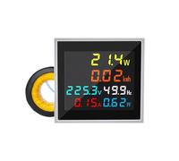 6IN1 D48-2058 LCD Digital Display Multifunction Meter Mini Electronic Watt-Hour Voltage Current Meter(AC 250-450V)