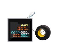 6IN1 Digital Display Square Voltmeter Ammeter Ampere Current Voltage Frequency Meter Kwh Signal Light lndicator IDGTTLDF(AC 50-300V)