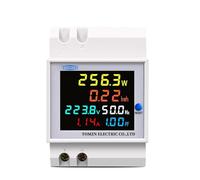 6IN1 din rail AC monitor 110V 220V 100A Voltage Current Power Factor
