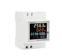 6IN1 Din Rail AC Volt Monitor 110V 220V 380V Current Power Kwh Electric Energy Meter Smart AMP 100A D52-2066(Built-in CT,250-450V)