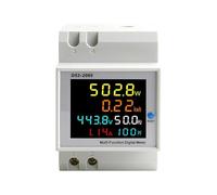6IN1 Display Meter AC Voltage Current Power Factor Active KWH Electric Energy Frequency D52-2066 1Pcs(250-450V Built-in CT)