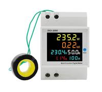 6IN1 Display Meter AC Voltage Current Power Factor Active KWH Electric Energy Frequency D52-2066 1Pcs(40-300V External CT)