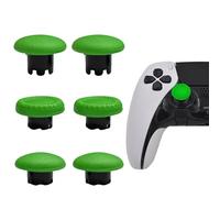 6in1 Edge controller Swappable Thumbsticks Replacement for PS5 Edge Controller, Edge Thumbsticks Caps for PS5 Dualsense Controller,Analog Stick Joystick Caps for PS5 Dualsense Edge Controller(Green)