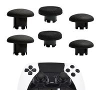 6in1 Edge Controller Thumbsticks for PS5 Dualsense Edge Controller,Swappable Analog Joysticks Kits,Interchangeable Thumbsticks Parts Replacement for PS5 Dualsense Edge Controller(Black)