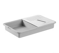 6In1 Veggie Prep Station with Blades Chopper, Cutting Board and Storage Container for Efficient Food Processing
