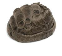 6inch Mono Mens Toupee Human Hairs Pieces, 8''x10'' Durable Hair Replacement Systems for Men Wigs(Lightest Brown)