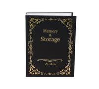 6Inch Photo Album Bronzing Design Anti-aging Inserted Type Storing 100 Pockets Family Memory DIY Vintage Picture Book Home(Black)