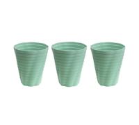 6inch Self Watering Planter Plant Pots - 3Pack Plastic Flower Pots with Deep Reservoir Planters with Drainage Hole and Tray for All Houseplants,Succulent, African Violets,Snake Plants (Green 3pc)