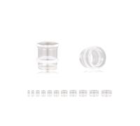 6ixGosh 1 Pair Glass Ear Gauge Plugs Thin Single Flare Gauges for Ears Stretch Expanders 6mm-25mm Available Ear Tunnels for Women Men, 11mm (7/16"), Glass, no gemstone