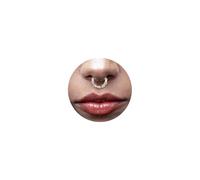 6ixGosh 16G Septum Ring Dainty Nose Rings Hoops 316L Surgical Steel Clicker Daith Hinged Piercing Jewelry, 8 mm, Stainless Steel, cubic zirconia