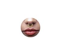 6ixGosh 16G Septum Ring Dainty Nose Rings Hoops 316L Surgical Steel Clicker Daith Hinged Piercing Jewelry, 8 mm, Stainless Steel, cubic zirconia