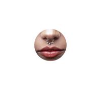 6ixGosh 16G Septum Ring Dainty Nose Rings Hoops 316L Surgical Steel Clicker Daith Hinged Piercing Jewelry, 8 mm, Stainless Steel, cubic zirconia