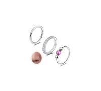 6ixGosh 18G 3PCS Nose Rings Hoops 316L Surgical Steel Opalite Nose Rings for Women Clear CZ Nose Rings Hoop 8mm/10mm Septum Rings Clicker for Cartilage Daith Helix Tragus Conch Piercing Jewelry