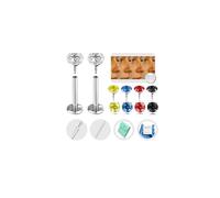 6ixGosh 20G G23 Titanium Nose Stud Earrings Internal Thread Cartilage Tragus Conch Labret Lip Medusa Monroe Piercing Jewelry for Women Men Hypoallergenic Multiple Colors CZ Stud Piercings, 6/8MM, 20G