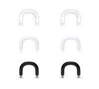 6ixGosh 2G 4G 6G 8G 10G 12G 14G 16G Acrylic Septum Retainer 3 Pair U-Shaped Invisible Nose Piercing Retainers Clear Septum Ring Retainers Hidden Body Piercings Jewelry for Work, Sports, Surgery, 5