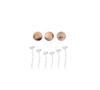 6ixGosh 3Pair 14G 16G 18G Glass Piercing Retainers for Eyebrow Rook Cartilage Nose Piercing Jewelry Clear Curved Belly Button Ring Glass Barbell Conch Daith Tragus Tongue Retainer, 12