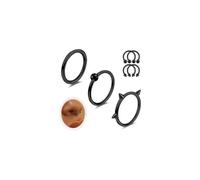 6ixGosh 7PCS 16G Nose Rings Hoops Surgical Steel Hinged Clicker Segment Septum Nose Rings Piercing Horseshoe Hoop Cartilage Conch Earring Helix Tragus Daith Eyebrow Lip Piercing Ring, 8MM 10MM
