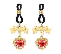 6ixGosh Non Piercing Body Ring Bells Handmade Body Noose Adjustable Cute Fake Body Piercing Jewelry, Silicone, cubic-zirconia