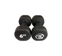 6kg Dumbbells Black Fitness Mad Black One Size