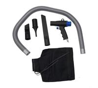 6KPA Pneumatic Vacuum Cleaner with Blowing and Suction Dual Function, 3 Adapter Heads and Collection Bag for Workshop Dust Removal