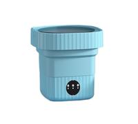 6L 11L Folding Portable Washing Machine Big Capacity with Spin Dryer Bucket for Clothes Travel Home Underwear Socks Mini Washer(Blue 6L blue light,UK)